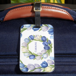 Etiqueta De Bagagem Serenidade no Decor Doméstico Floral do Bloom Past