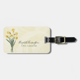 Etiqueta De Bagagem Serviços de Cuidados ao Idoso Floral Personalizado