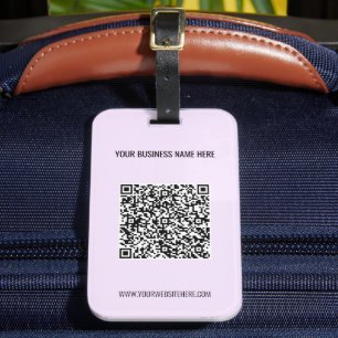 Etiqueta De Bagagem Seu código QR Texto personalizado e Etiqueta de ba
