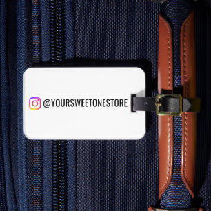 Etiqueta De Bagagem Seu Nome no Instagram & Promo Ícone de Mídia Socia