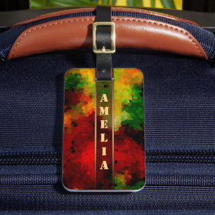 Etiqueta De Bagagem Seu nome, personalize, iniciais, abstrato