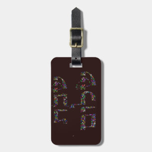 Etiqueta De Bagagem Shabbat shalom made with Gemstones in All Colors
