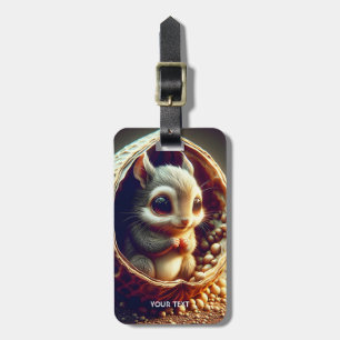 Etiqueta De Bagagem Shell de Dentro do Esquilo Fantasy