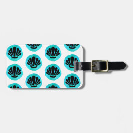 Etiqueta De Bagagem Shell Verde Azul