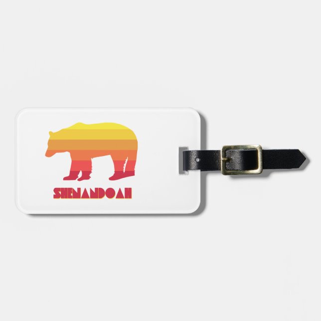 Etiqueta De Bagagem Shenandoah Bear (Frente Horizontal)