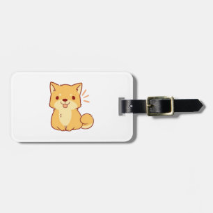 Etiqueta De Bagagem Shiba, cão Kawaii