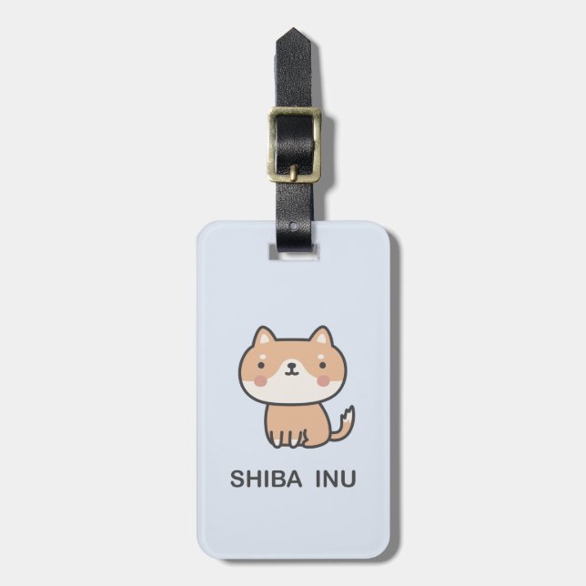Etiqueta De Bagagem Shiba Inu (Frente Vertical)