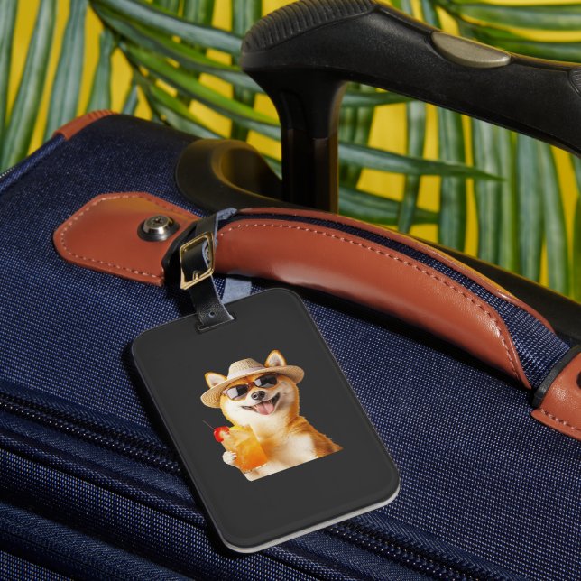 Etiqueta De Bagagem Shiba Inu     (Frente Insitu 1)