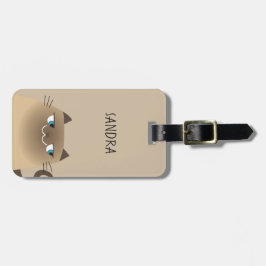 Etiqueta De Bagagem Siamese Cat Kawaii