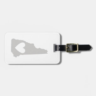 Etiqueta De Bagagem Silhueta do estado de New Hampshire do coração