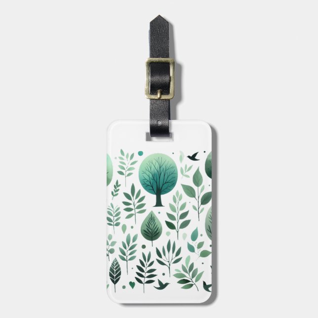 Etiqueta De Bagagem Silhuetas da Natureza: Dia (Frente Vertical)