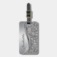 Etiqueta De Bagagem Silver Faux Glitter Glam Bling Personalizado Metal (Frente Vertical)