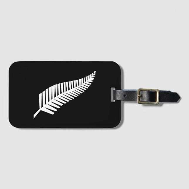 Etiqueta De Bagagem Silver fern flag (NZ) (Frente Horizontal)