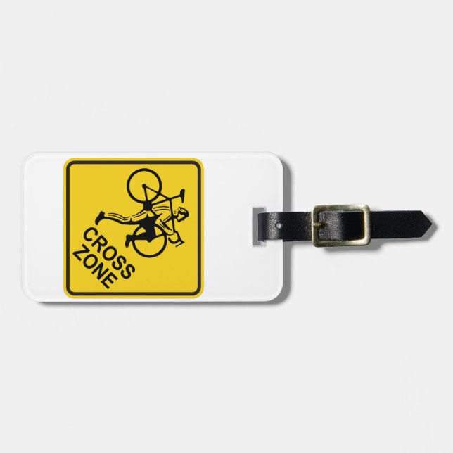 Etiqueta De Bagagem Símbolo de estrada da zona cicloss (Frente Horizontal)