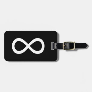 Etiqueta De Bagagem Símbolo de Infinito Branco