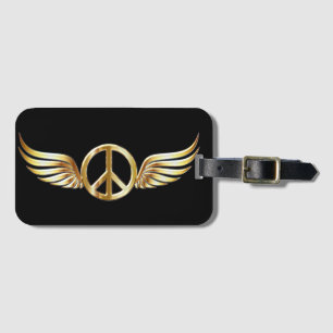Etiqueta De Bagagem Símbolo de ouro de paz