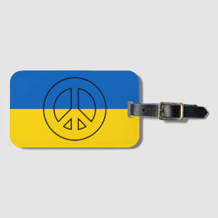 Etiqueta De Bagagem Símbolo de paz da bandeira ucraniana