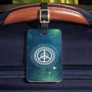 Etiqueta De Bagagem Símbolo de Sinal PEACE Símbolo Mandala Espaço L
