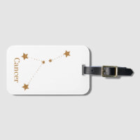 Símbolo Zodiac Moderno - Cancer Dourado | Água Ele