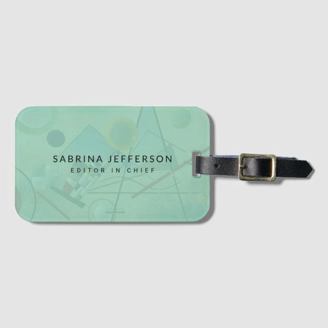 Etiqueta De Bagagem Simples e Elegante (Frente Horizontal)