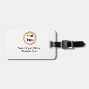 Etiqueta De Bagagem simples minimal adicione seu logo ouro site social