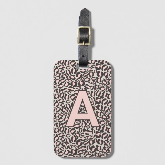 Etiqueta De Bagagem Sinais personalizados Impressão rosada sobre o ani (Frente Vertical)