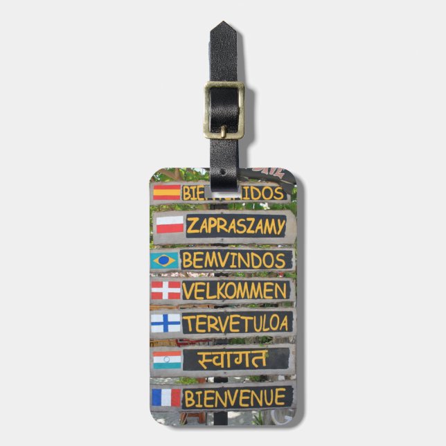 Etiqueta De Bagagem Sinal de boas-vindas (Frente Vertical)