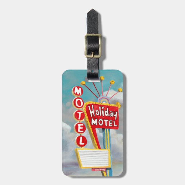 Etiqueta De Bagagem Sinal de Motel Feriado (Frente Vertical)
