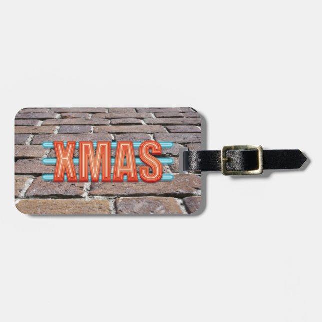 Etiqueta De Bagagem Sinal XMAS (Frente Horizontal)