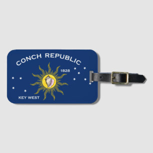 Etiqueta De Bagagem Sinalizador Conch Republic