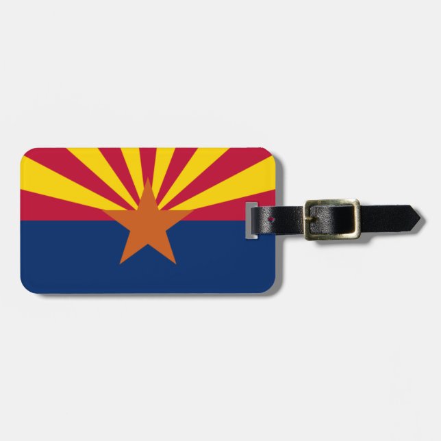 Etiqueta De Bagagem sinalizador de arizona (Frente Horizontal)