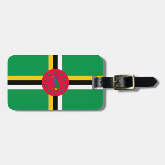 Etiqueta De Bagagem Sinalizador de Dominica Personal Easy ID (Frente Horizontal)