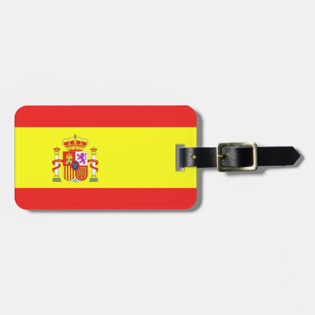 Etiqueta De Bagagem sinalizador de espanha (Frente Horizontal)