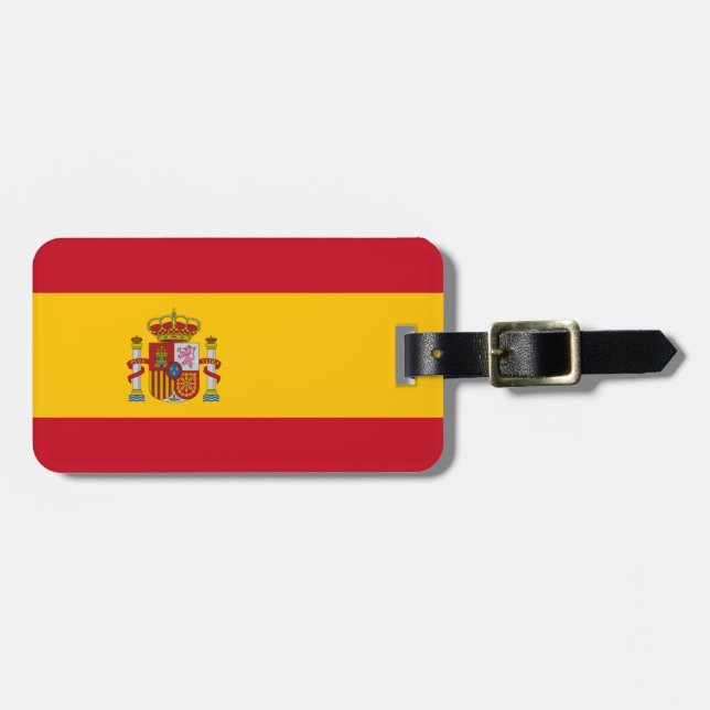 Etiqueta De Bagagem Sinalizador de Espanha (Frente Horizontal)