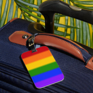 Etiqueta De Bagagem Sinalizador de Orgulho gay do Rainbow