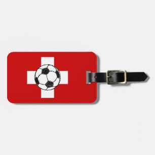 Etiqueta De Bagagem Sinalizador de suiça   Futebol Ball