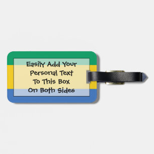 Etiqueta De Bagagem Sinalizador do Gabão Easy ID Pessoal