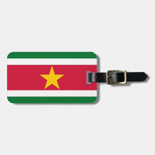 Etiqueta De Bagagem Sinalizador do Suriname Easy ID Pessoal (Frente Horizontal)