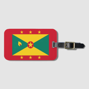 Etiqueta De Bagagem Sinalizador Grenadiano Ilha Red Green - Caribe Ama