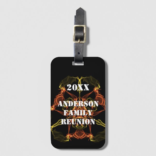 Etiqueta De Bagagem Sindicato Familiar Vivid Evento Celestial Amarelo  (Frente Vertical)