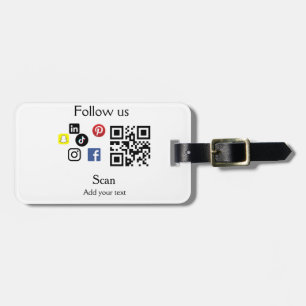 Etiqueta De Bagagem site simples de código de barras de código QR de e