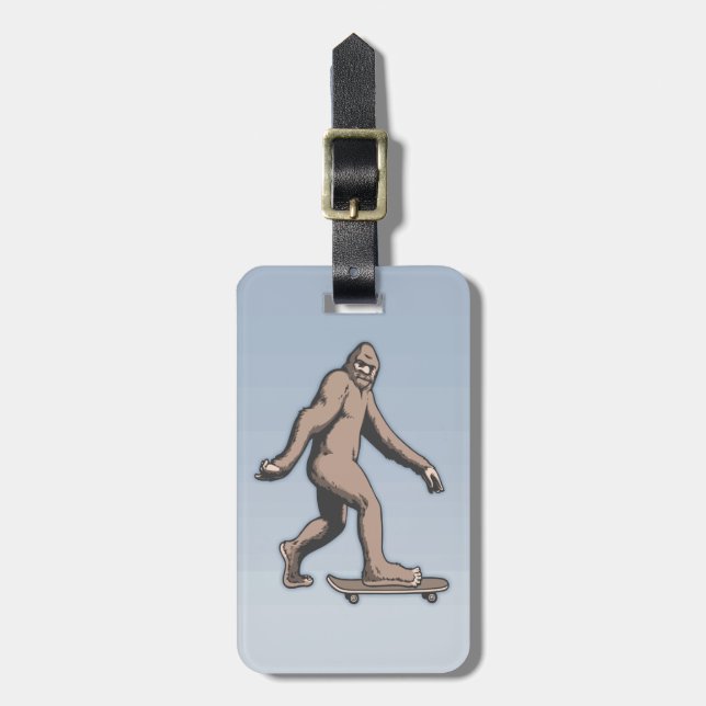 Etiqueta De Bagagem Skate de Bigfoot (Frente Vertical)