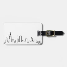 Etiqueta de Bagagem Skyline Chicago