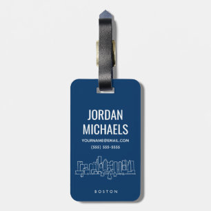 Etiqueta De Bagagem Skyline de Boston