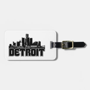 Etiqueta De Bagagem Skyline de Detroit