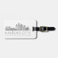 Etiqueta de Bagagem Skyline de Kansas City