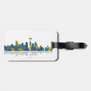 Etiqueta De Bagagem SKYLINE de SEATTLE - Tag da bagagem