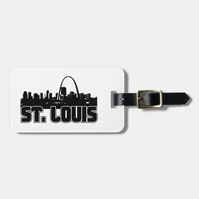 Etiqueta De Bagagem Skyline de St Louis (Frente Horizontal)