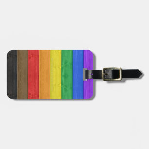 Etiqueta De Bagagem SlipperyJoe's Inclusive orgulho gay flag texturizo