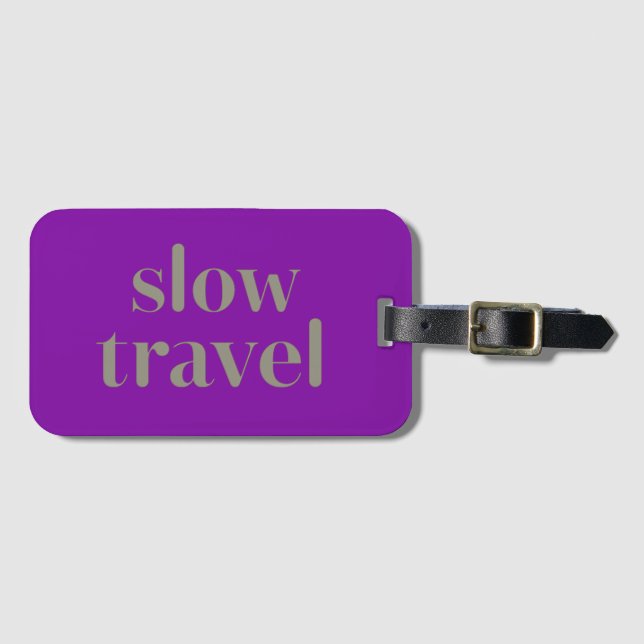 Etiqueta De Bagagem Slow Travel (Frente Horizontal)